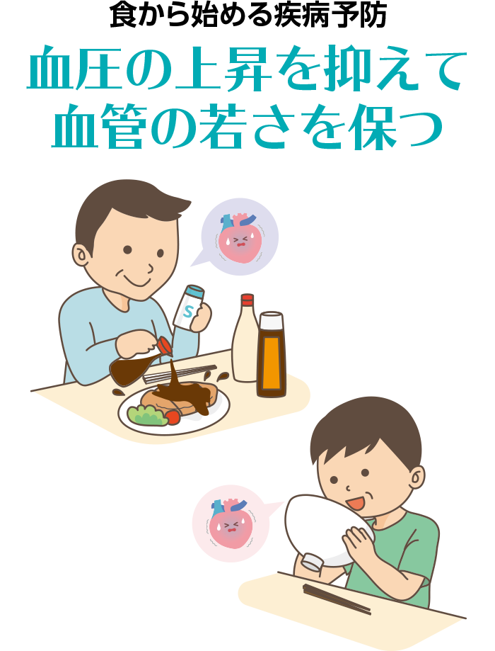 血圧の上昇を抑えて血管の若さを保つ