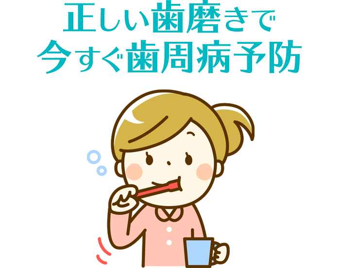 正しい歯磨きで今すぐ歯周病予防！